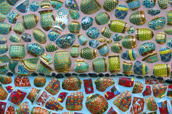 Colorful pattern of benjarong for background.