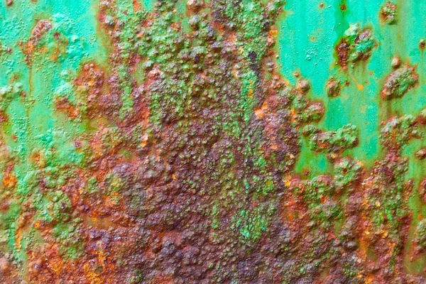 Farbenfrohe Muster Und Rostoberfläche Auf Stahl — Stockfoto