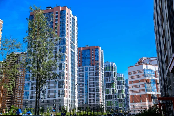 St. Petersburg, Rusya. Yeni binaların ve yeni dairelerin manzarası