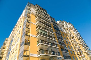 St. Petersburg, Rusya. Yeni binaların ve yeni dairelerin manzarası