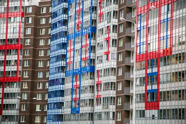 São Petersburgo Rússia Vista Novos Edifícios Novos Apartamentos Área Kudrovo — Fotografia de Stock