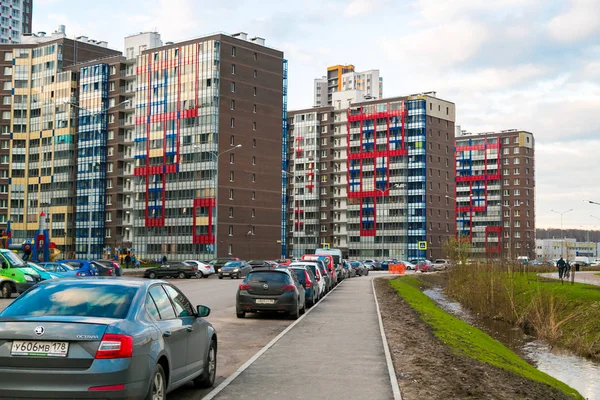 Petersburg Rusland Weergave Van Nieuwe Gebouwen Nieuwe Appartementen Het Gebied — Stockfoto