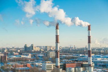 St. Petersburg, Rusya. Görünüm evin tepesinden St Petersburg şehir 