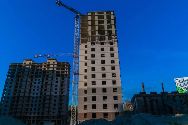 ロシアのサンクトペテルブルク 建設中の新しい建物と新しいアパートの眺め — ストック写真