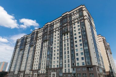 St. Petersburg, Rusya. Yeni binaların ve yeni dairelerin manzarası