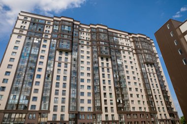 St. Petersburg, Rusya. Yeni binaların ve yeni dairelerin manzarası