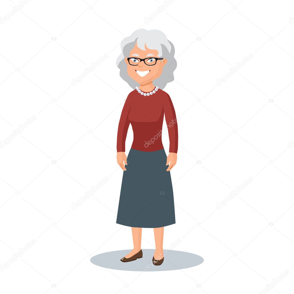Old lady,elderly woman, grandmother with glasses