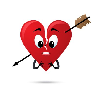 Kalbi kırık bir okla deldi