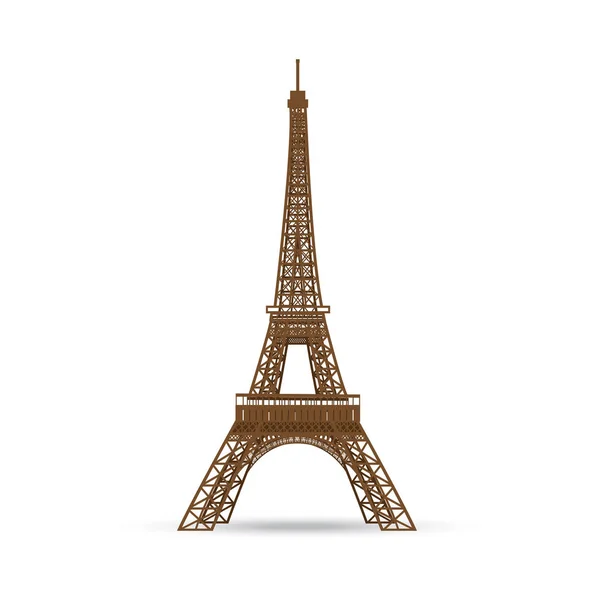 Illustration Vectorielle Isolée Tour Eiffel — Image vectorielle