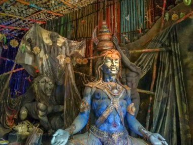 Güzel kil heykeli Lord Shiva, Kumartuli, Kalküta, Kolkata