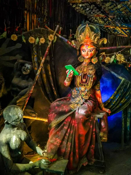 Lakshmi Laxmi Είναι Hindu Θεάς Της Πλούτο Την Τύχη Την — Φωτογραφία Αρχείου