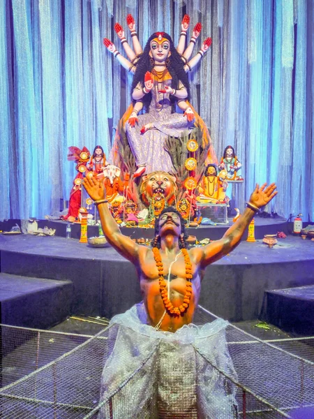 Mahishasura Δαίμονας Βουβάλια Στην Ινδουιστική Μυθολογία Σκοτώθηκε Από Maa Durga — Φωτογραφία Αρχείου