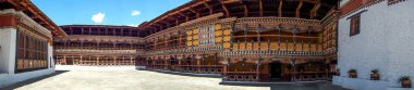 Rinpung dzong: Paro, Bhutan, panoramik manzaralı