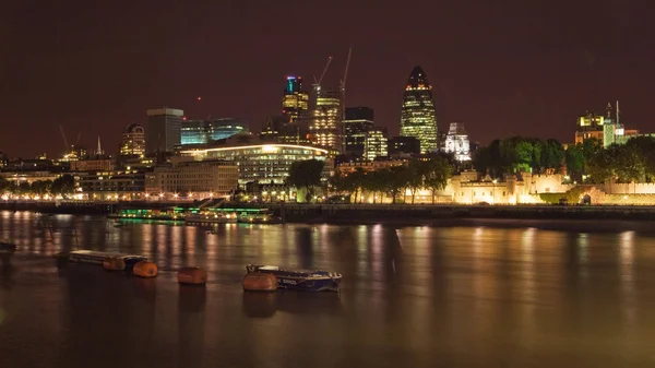 London Storbritannia Oktober 2006 Riverside Thames Med Square Mile Financial – stockfoto