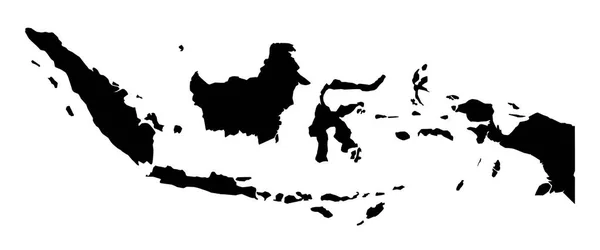 Simple (solo esquinas afiladas) mapa de Indonesia vector de dibujo . — Archivo Imágenes Vectoriales