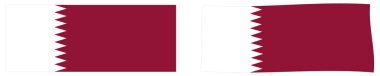 Katar bayrağı. Basit ve hafif sallanan sürümü.
