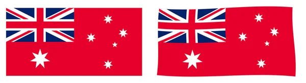 Variante bandiera civile del Commonwealth of Australia (Australian Red Ens — Vettoriale Stock