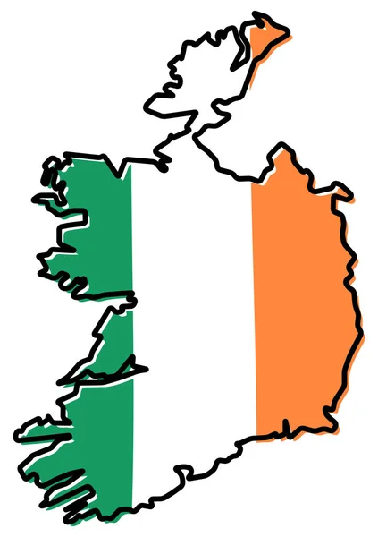 Ιρλανδίας (χωρίς το βόρειο βρετανικό τμήμα) απλοποιημένο m — Διανυσματικό Αρχείο