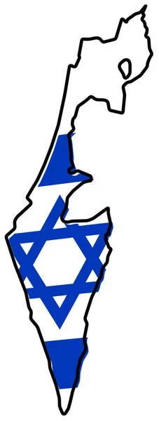 Stato di Israele (senza Palestina; esclusi Gaza e Wes — Vettoriale Stock