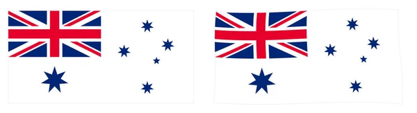 Commonwealth d'Australie variante de drapeau naval (Australian White E — Image vectorielle