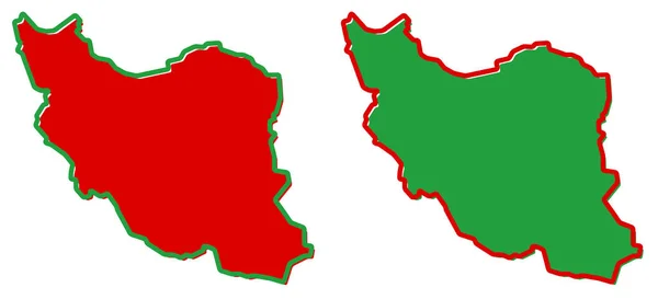 Mappa semplificata dell'Iran (Persia). Riempimento e ictus sono nat — Vettoriale Stock
