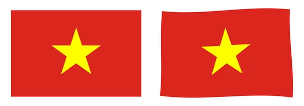 Sozialistische Republik Vietnam Flagge. einfach und leicht winkend v — Stockvektor