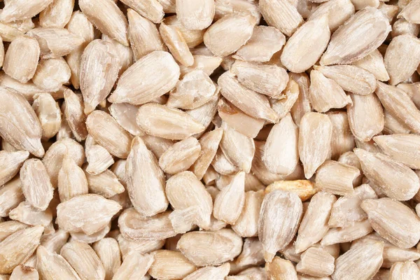 White Peeled Sunflower Seeds Closeup Detail — Stock Photo, Image