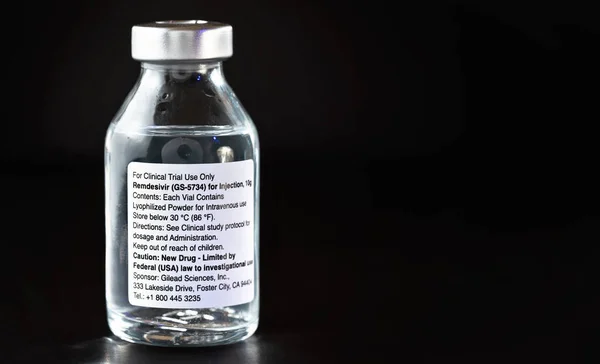 Liptovsky Hradok Slowakije Mei 2020 Remdesivir Etiket Vaccinflessen Concept Niet — Stockfoto