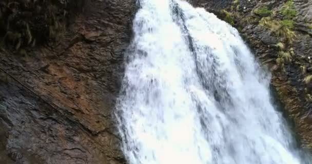 Vue Aérienne Cascade Forestière Été — Video