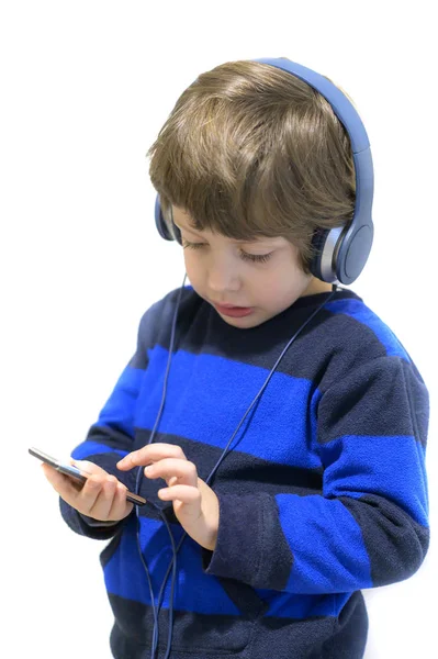 Kid Listening Music — Stock Photo, Image