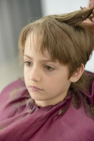 Kid at Barbershop — Stock Photo, Image
