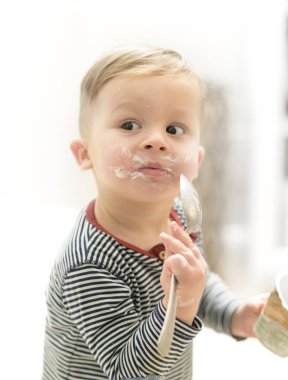 İştahlı Komik Çocuk Yeme