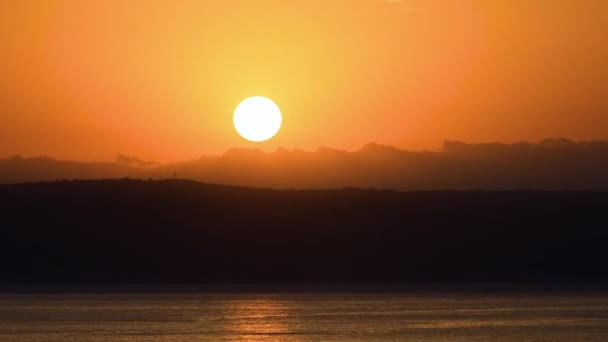 Wschód Słońca Nad Morzem Upływ Czasu — Wideo stockowe