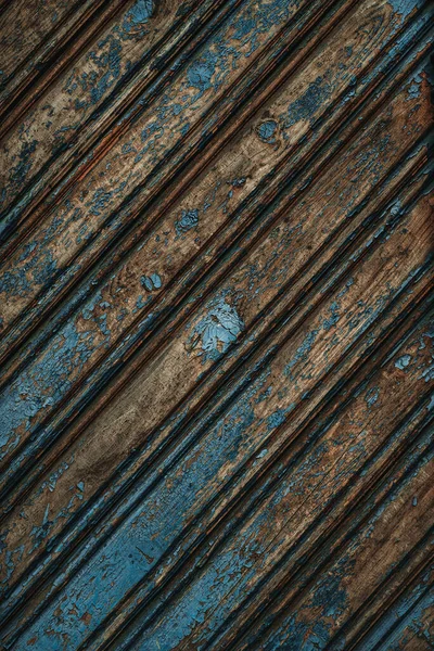 Fondo Madera Vintage Con Pelar Pintura Azul Lugar Para Texto — Foto de Stock