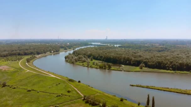 Odra Rivier Van Bovenaf — Stockvideo