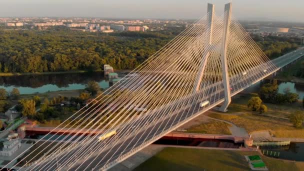 Redzinski Міст Вроцлаві Польща — стокове відео