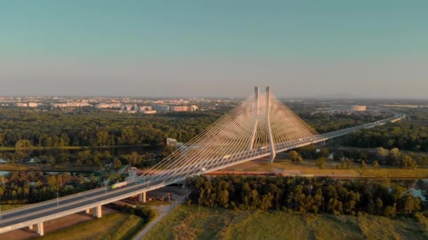 Redzinski Bridge Wroclaw Poland — Stock Video