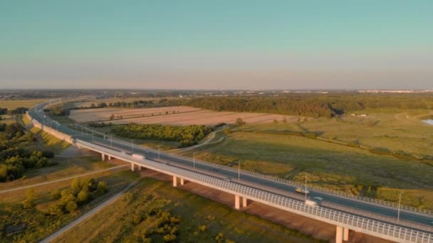 Coucher Soleil Sur Autoroute — Video