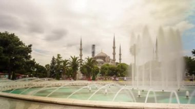 Sultanahmet Camii, Istanbul, Türkiye. Time Lapse 4k Video.