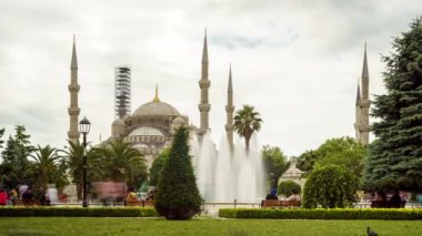 Sultanahmet Camii, Istanbul, Türkiye. Time Lapse 4k Video.