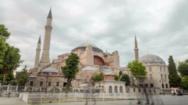 Ayasofya Müzesi, Istanbul, Türkiye. Time Lapse 4k Video.