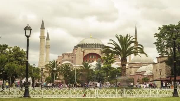 Hagia Sophia Istambul Turquia Tempo Lapso Vídeo — Vídeo de Stock