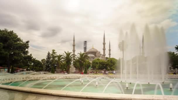 Голубая Мечеть Стамбуле Турция Время Видео — стоковое видео