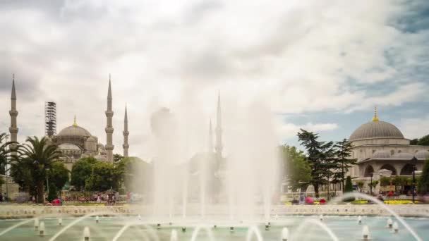 Mesquita Azul Istambul Turquia Tempo Lapso Vídeo — Vídeo de Stock