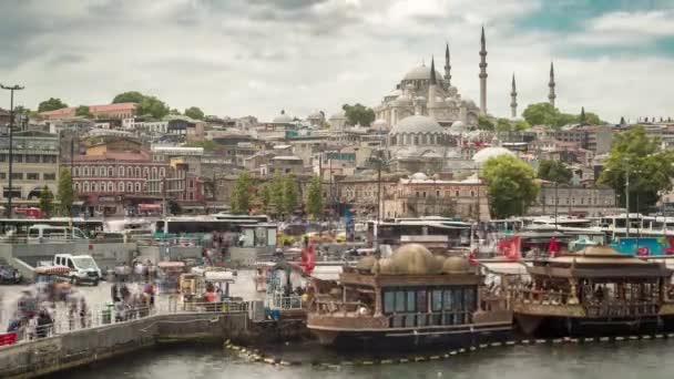 Mesquita Suleymaniye Istambul Turquia Tempo Lapso Vídeo — Vídeo de Stock