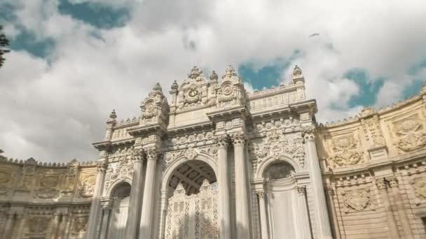 Istanbul Turquie Vue Sur Entrée Palais Dolmabahce Vidéo Time Lapse — Video