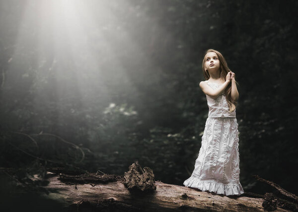 Девушка в парке с
