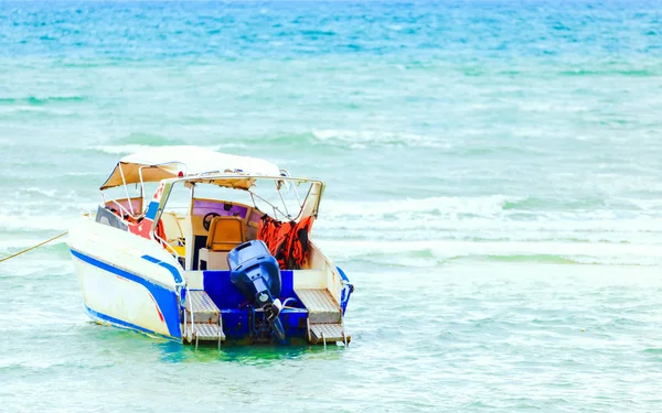 Barco Velocidad Está Agua Mar — Foto de Stock