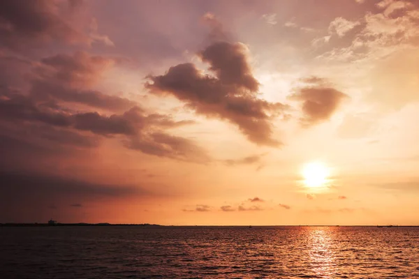 Sea Water Sunset Nice Cloud — Stock Photo, Image