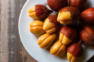 meyve, salacca zalacca masada çanak.